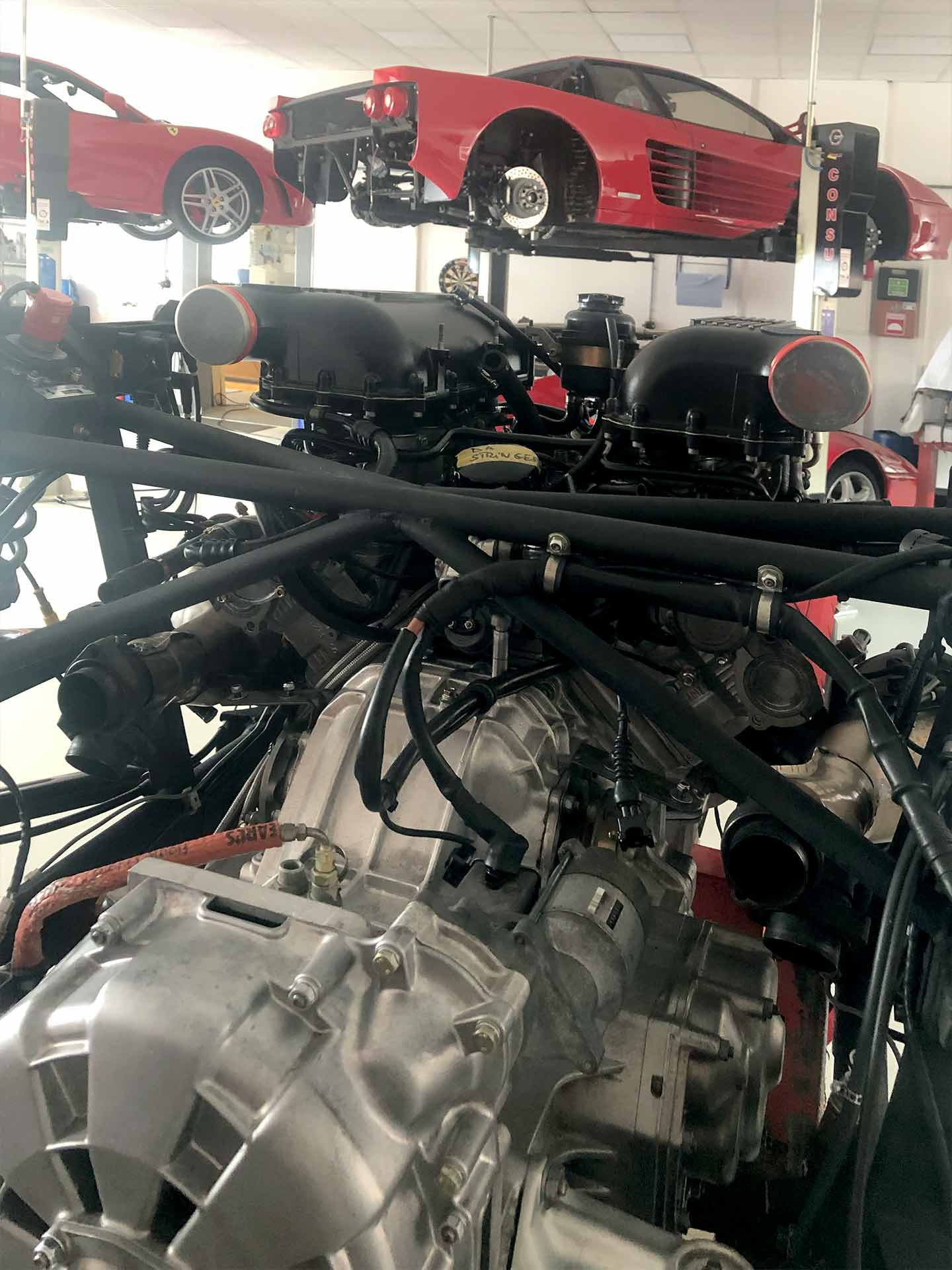 Ferrari F355 service engine inspection
