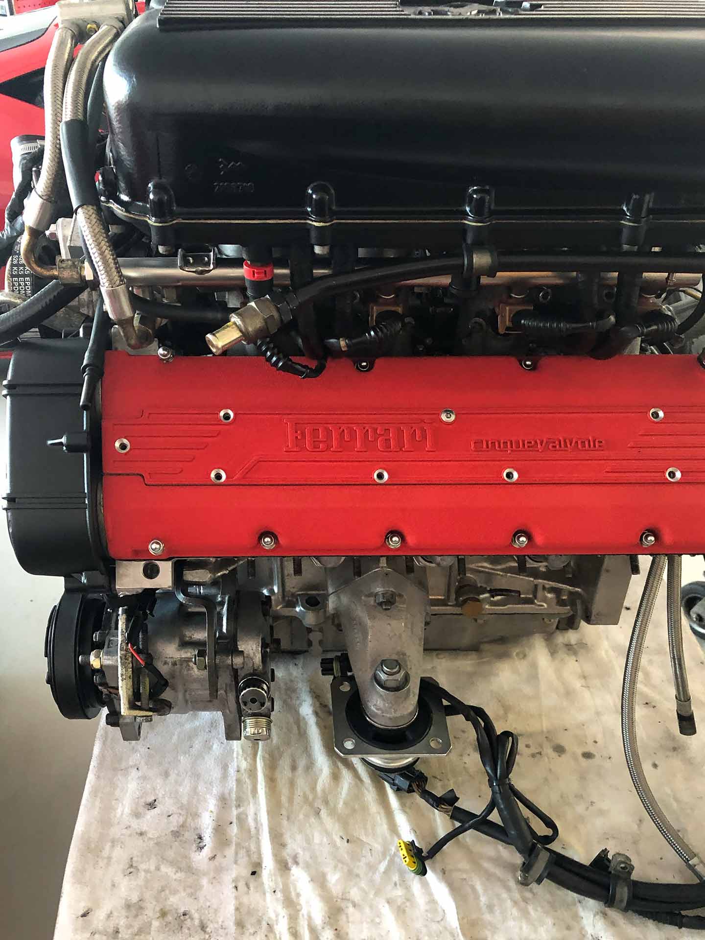 Ferrari F355 service engine inspection