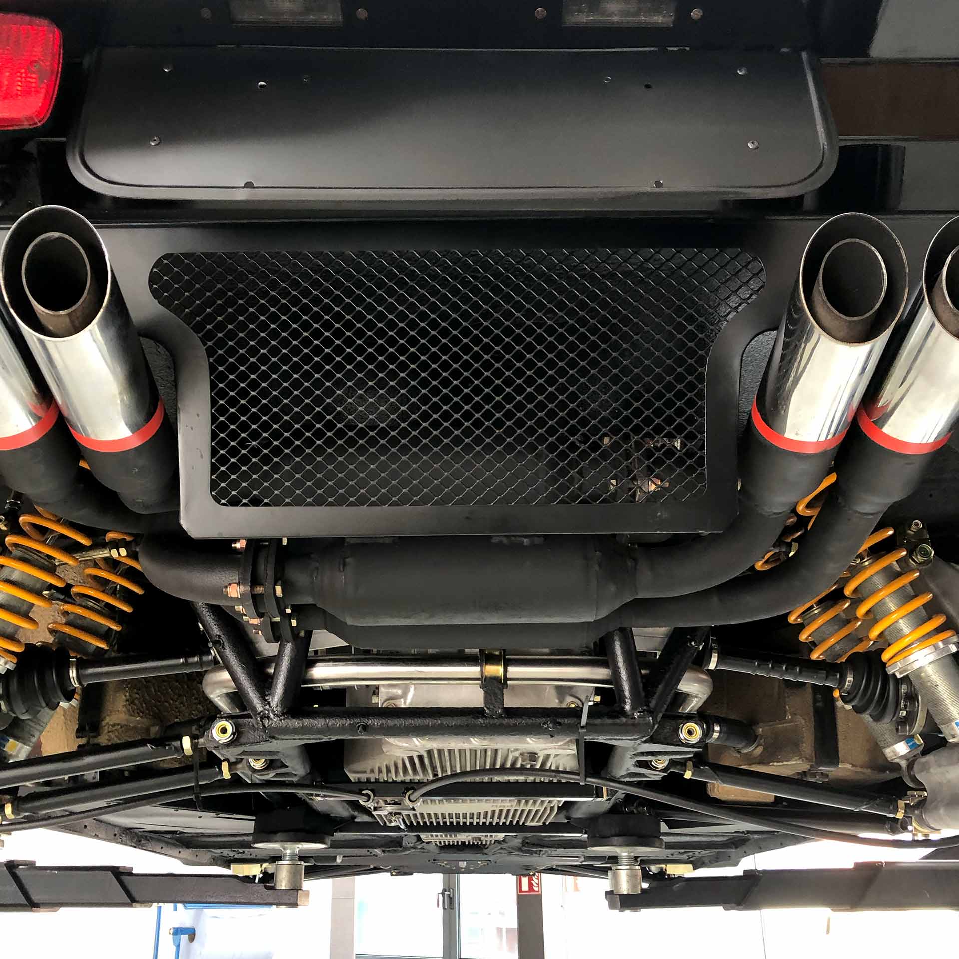 Lamborghini Countach restoration chassis gearbox underbody